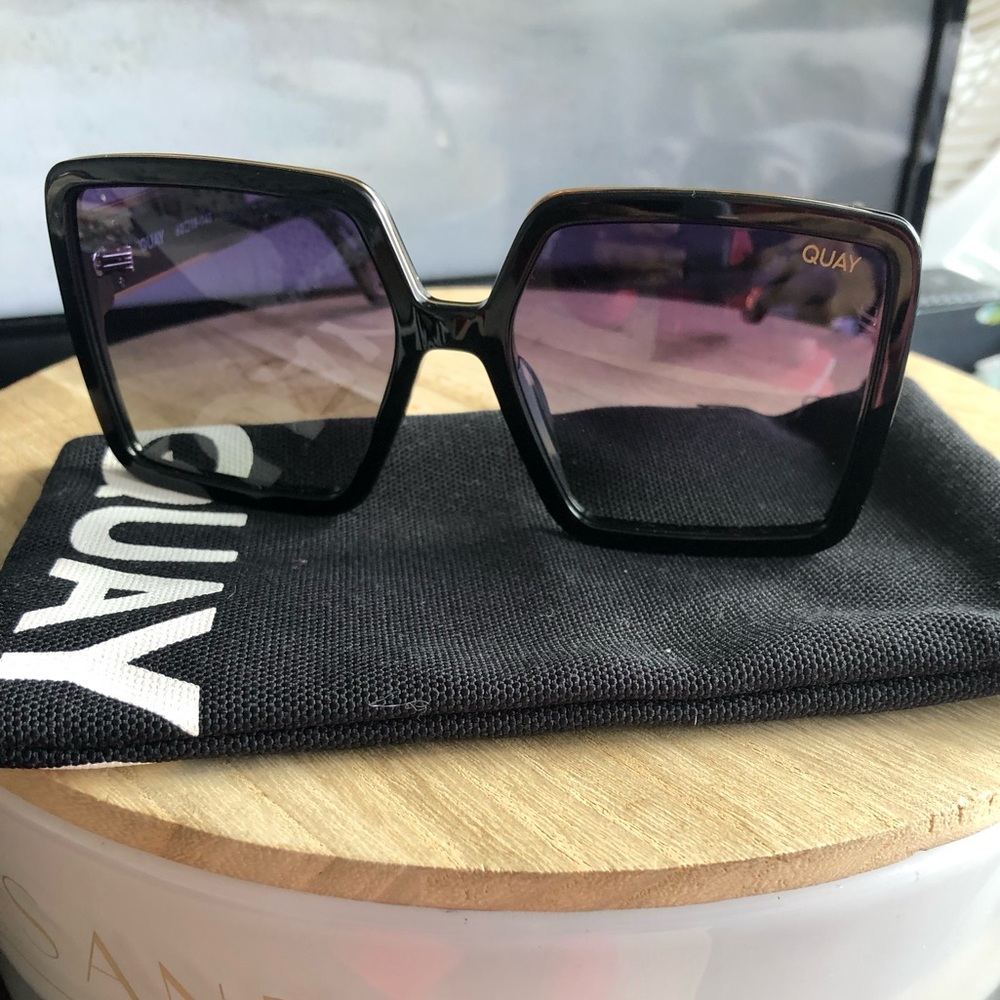 Quay Australia Black Square Sunglasses
